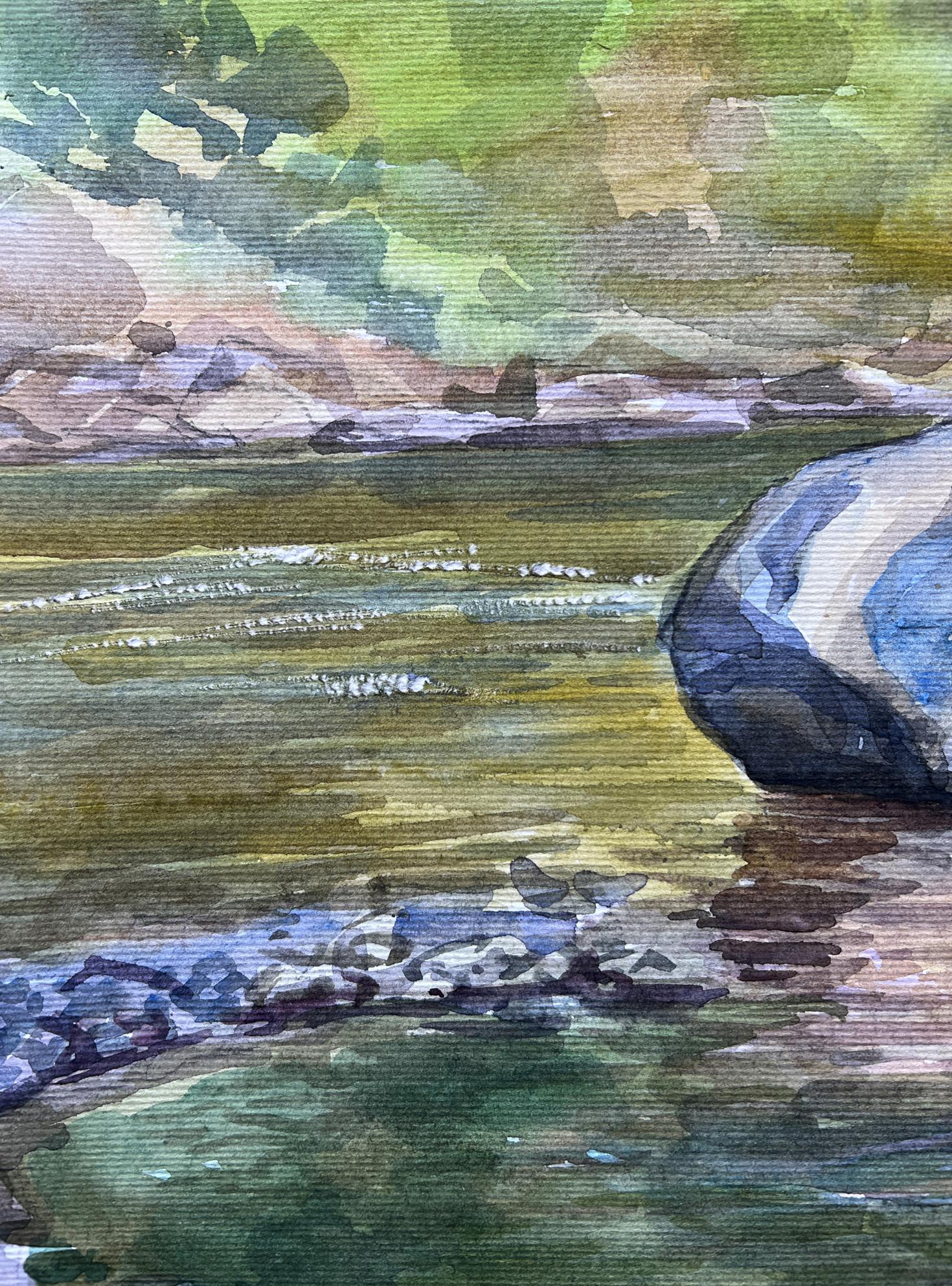 Watercolor painting Nature Landscape 