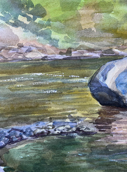 Watercolor painting Nature Landscape 
