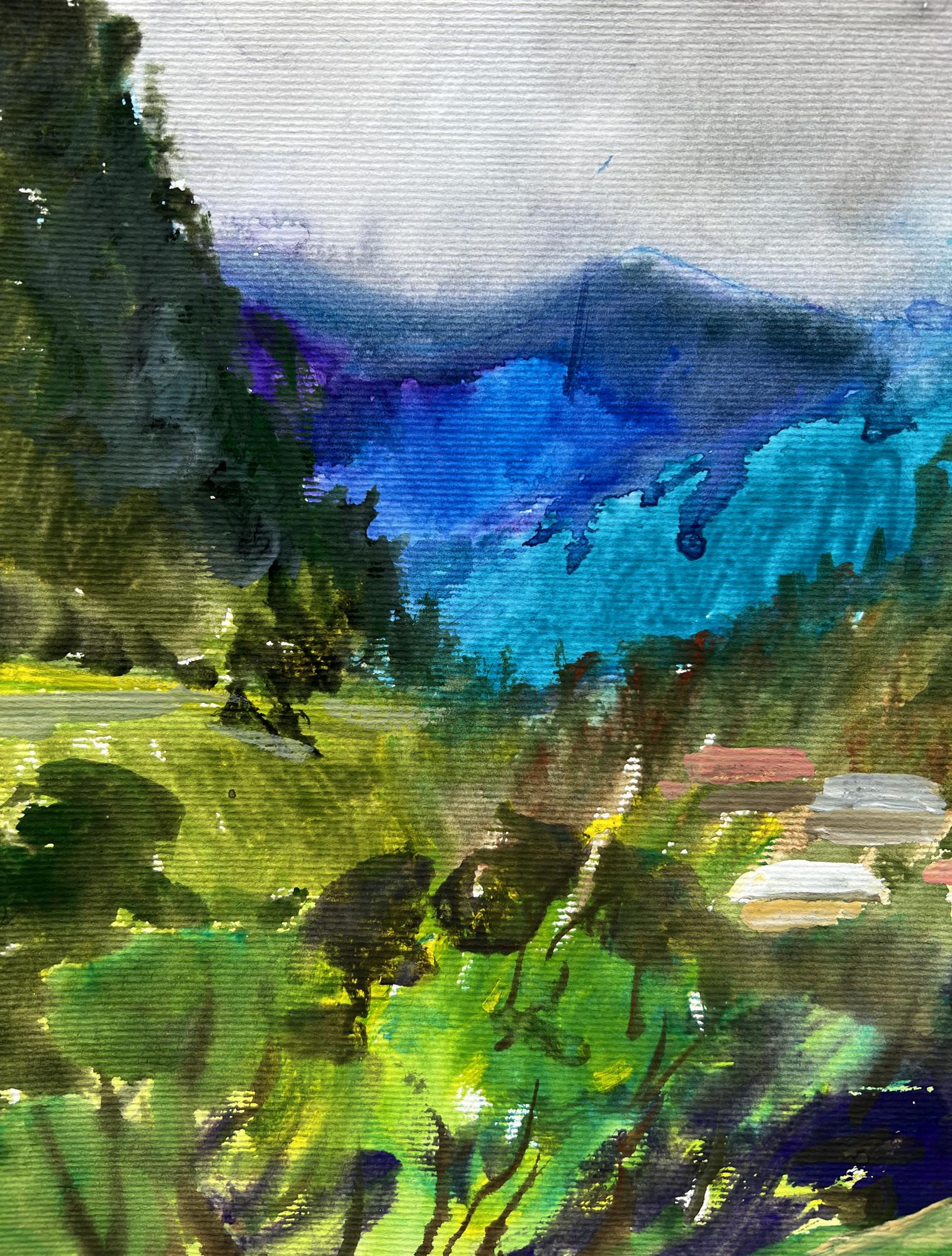 Gouache painting Nature Landscape 