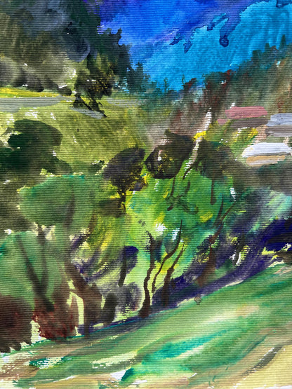 Gouache painting Landscape 