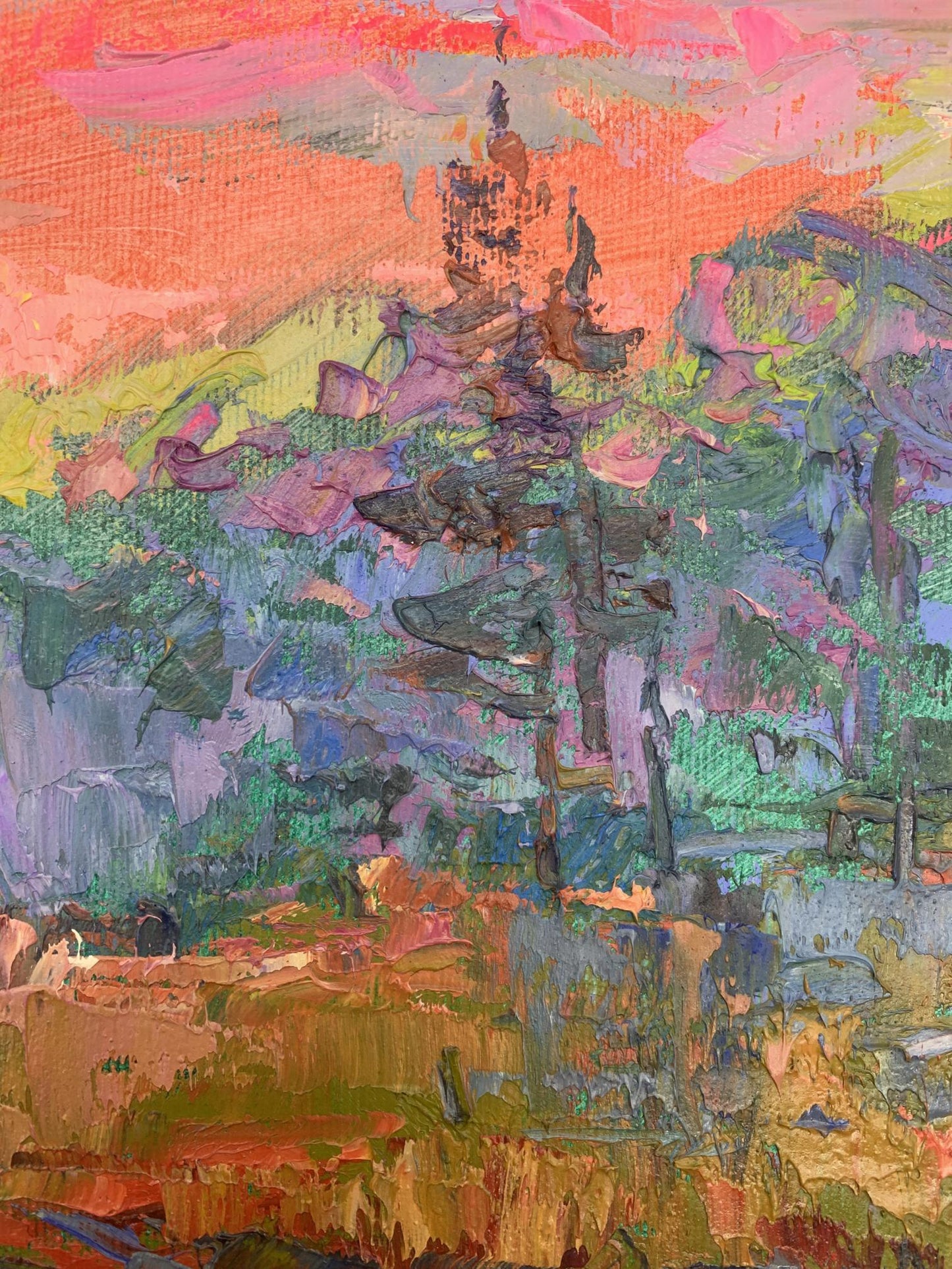 Village Evening landscape 
