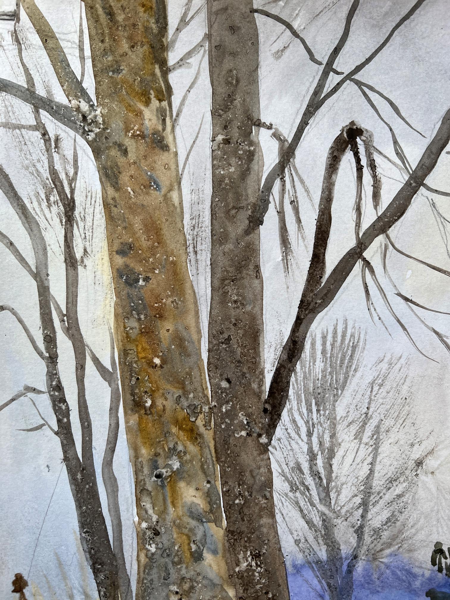 Watercolor painting Autumn 