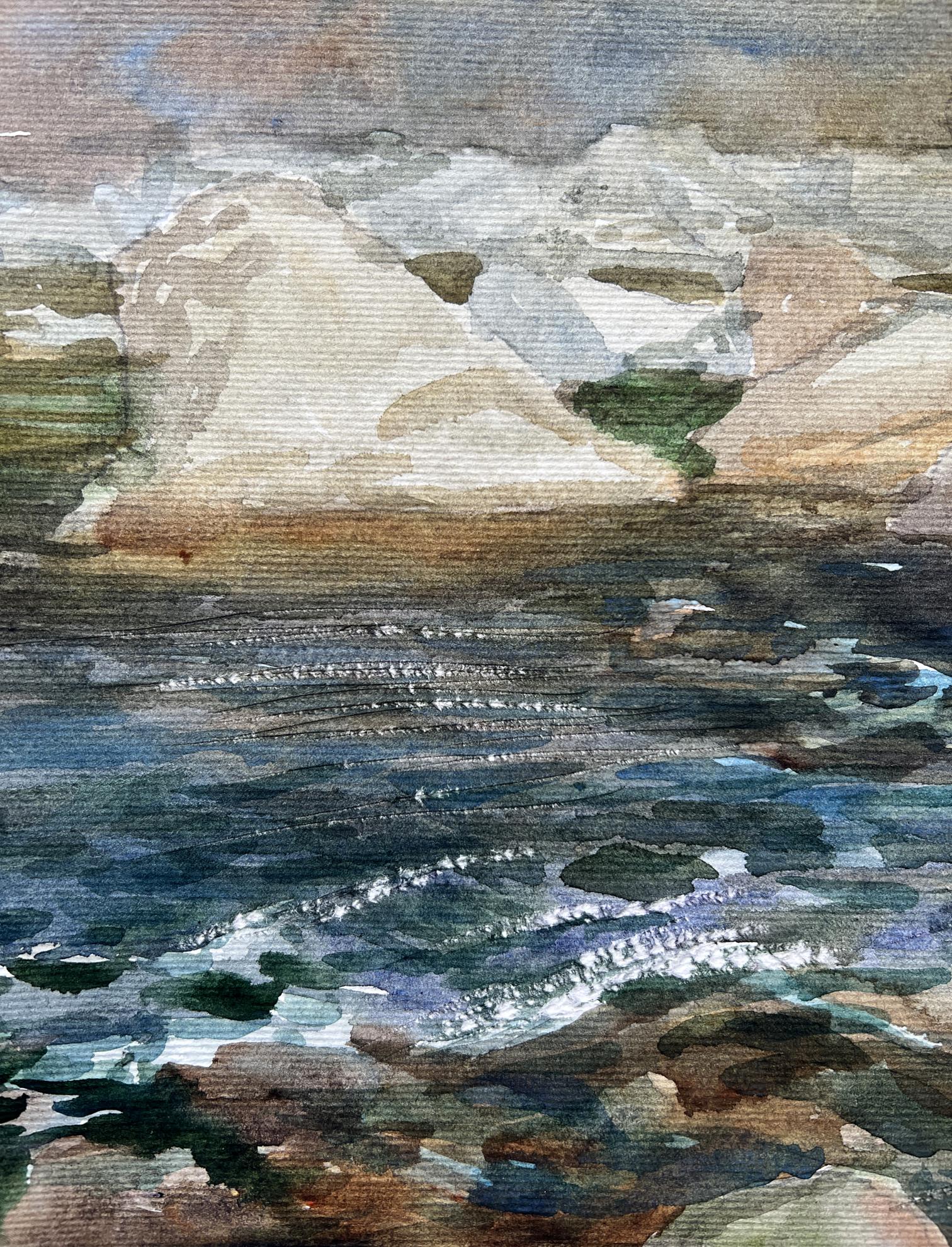 Watercolor painting stream 