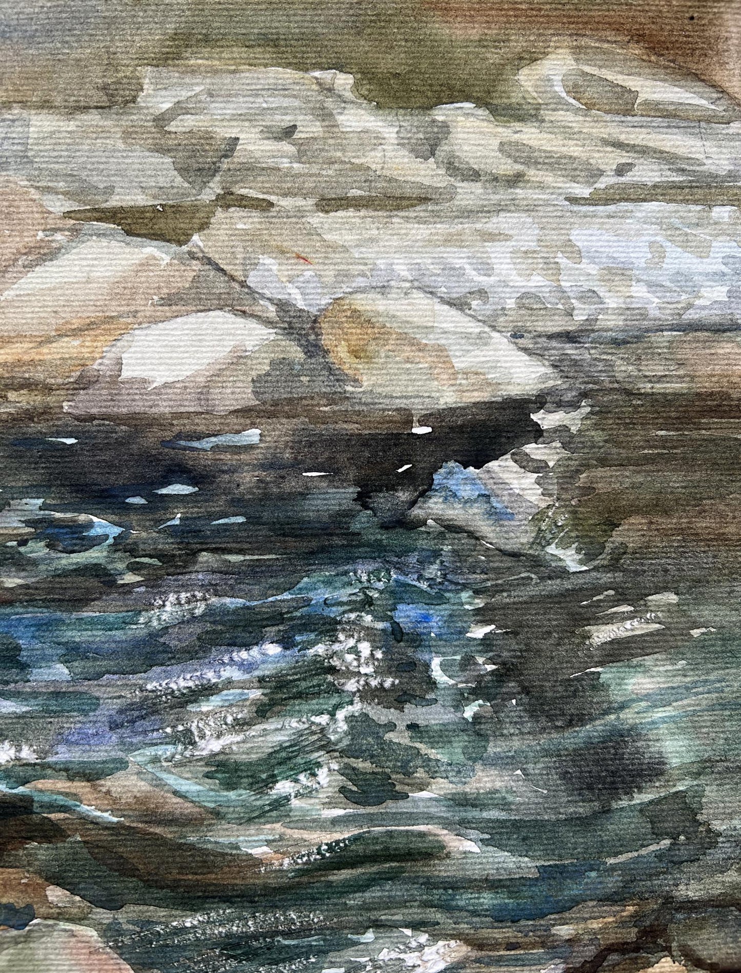 Watercolor painting Nature Landscape 