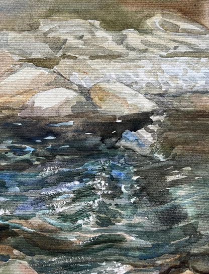 Watercolor painting Nature Landscape 