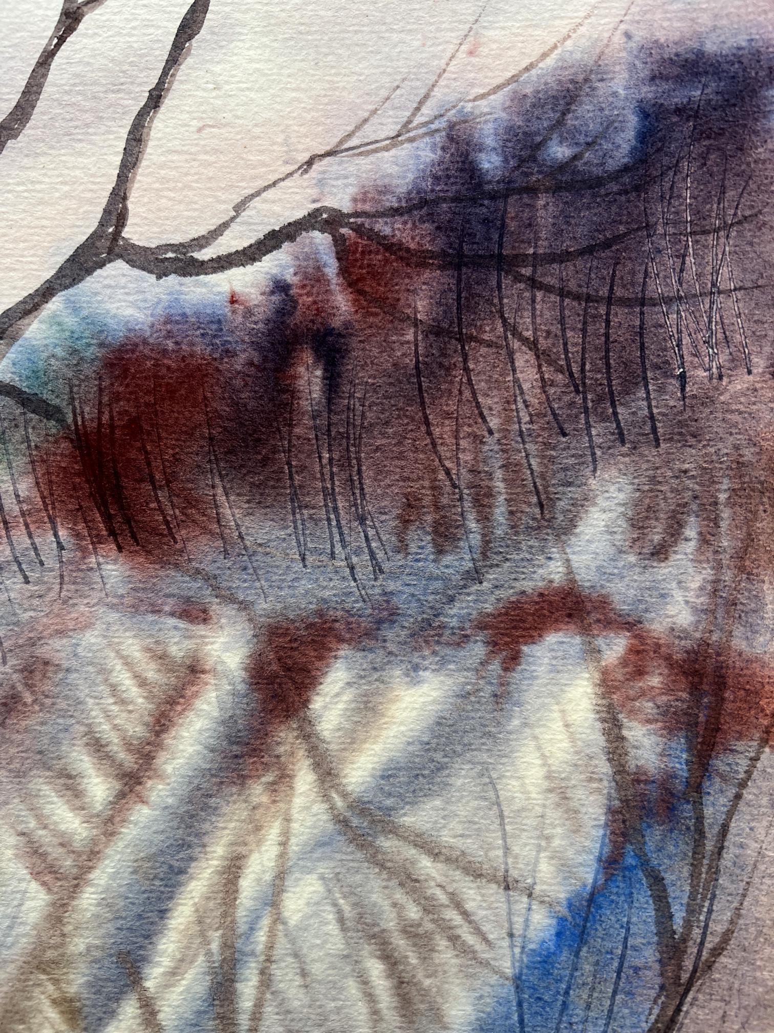 Watercolor painting Nature Landscape 