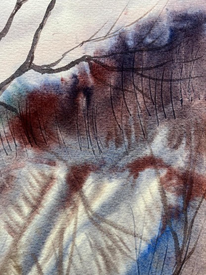 Watercolor painting Nature Landscape 