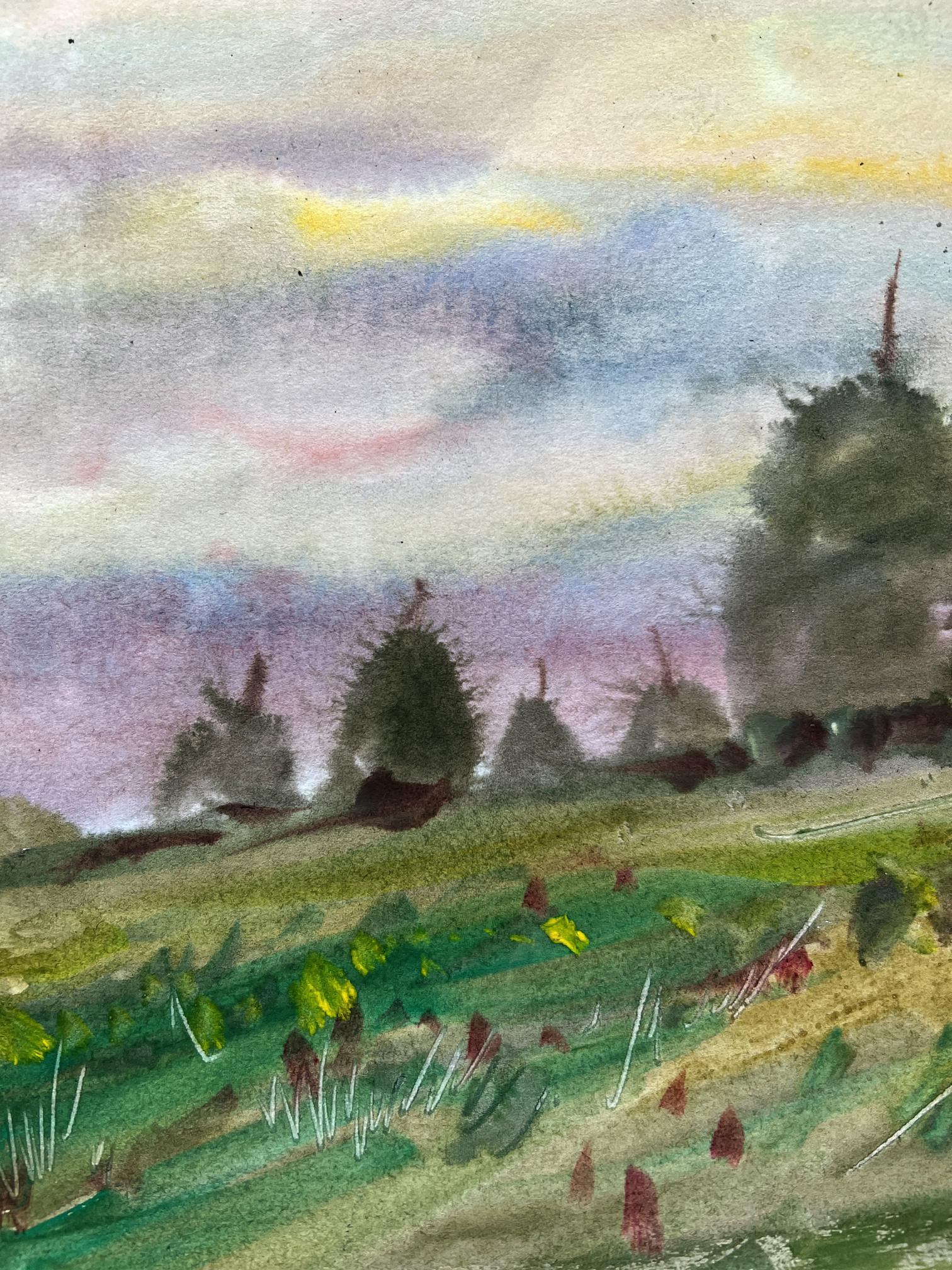 Gouache painting Nature Landscape 