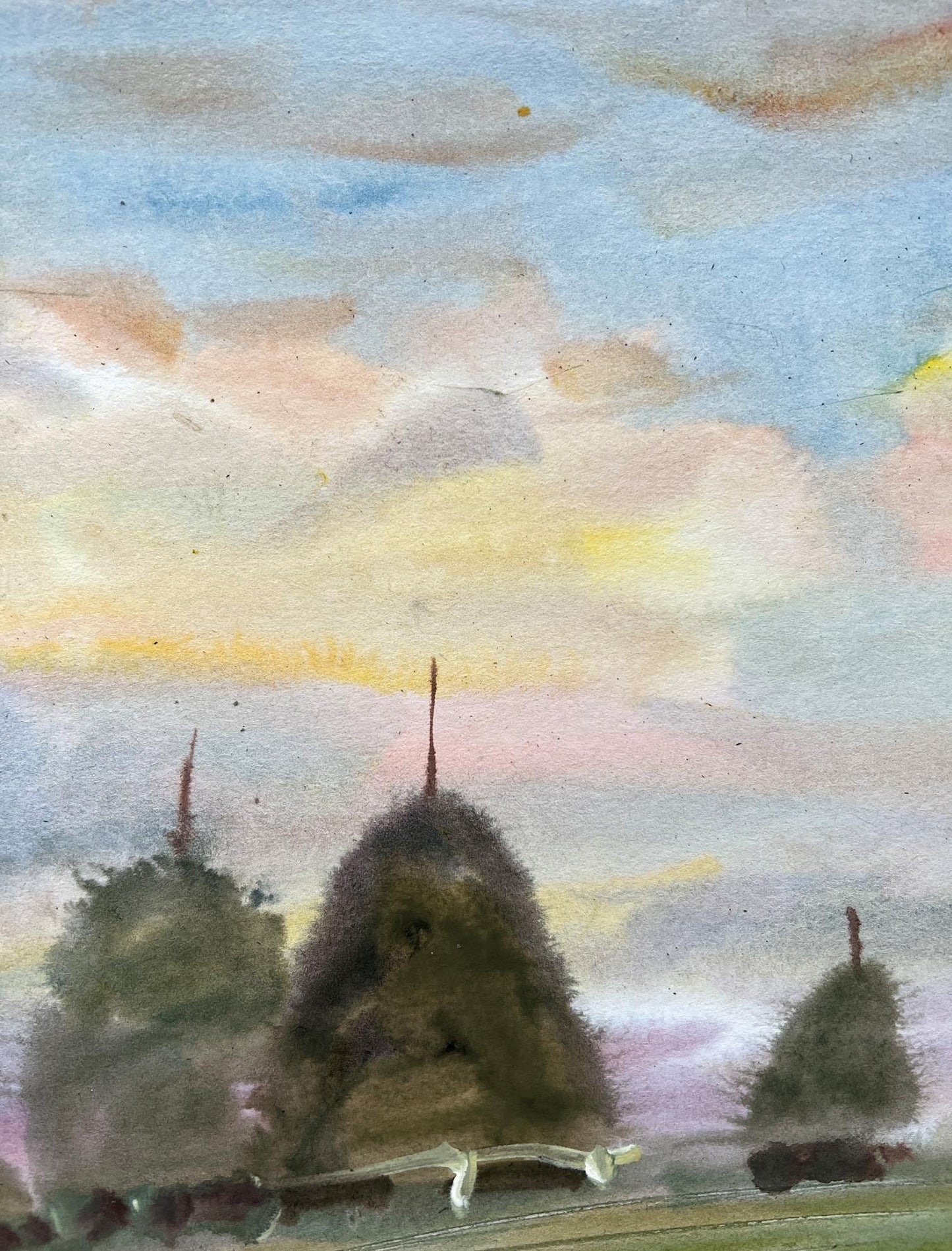 Gouache painting Landscape 