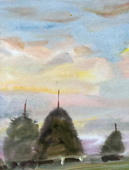 Gouache painting Landscape 