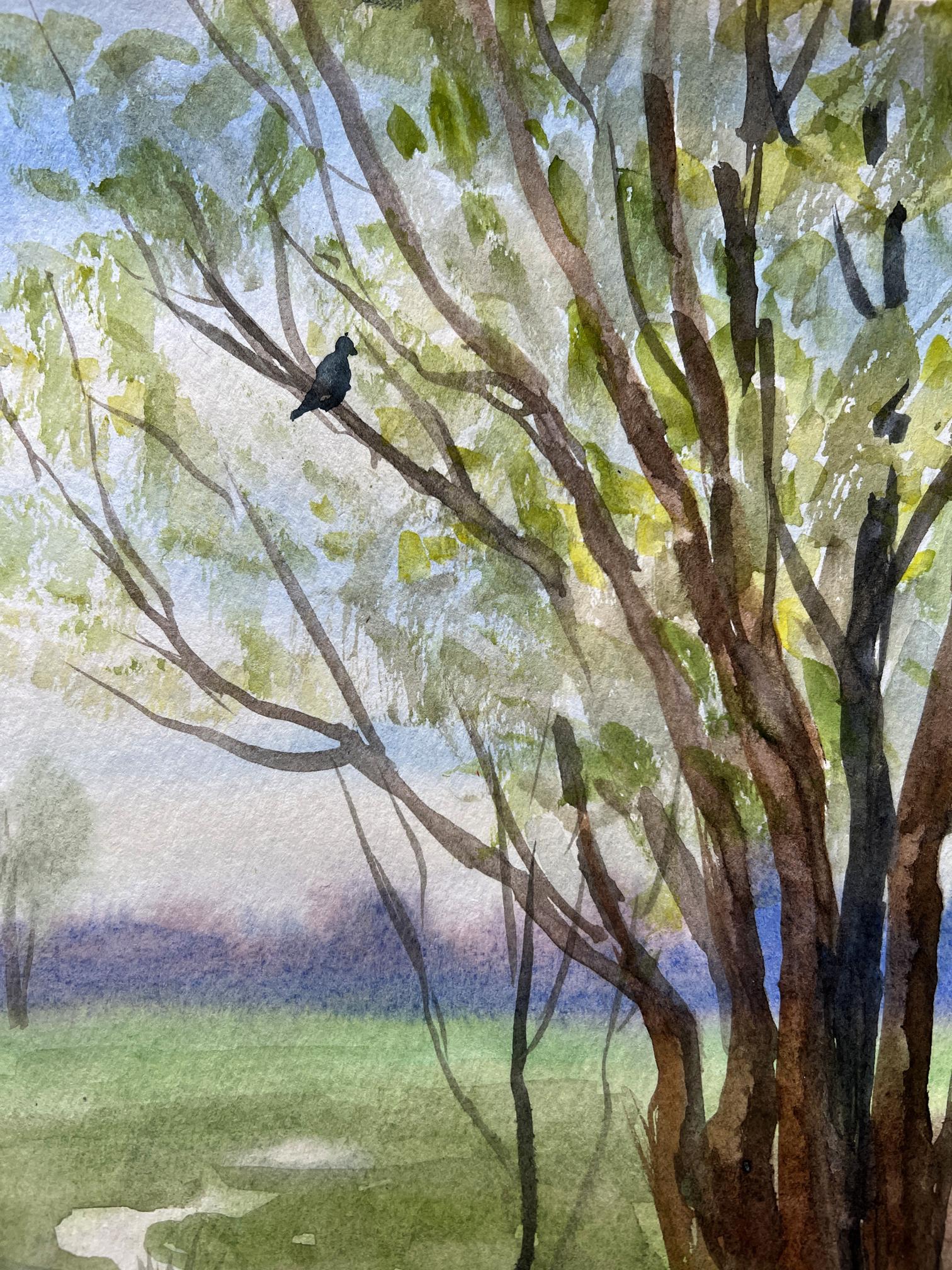 Watercolor painting Landscape 