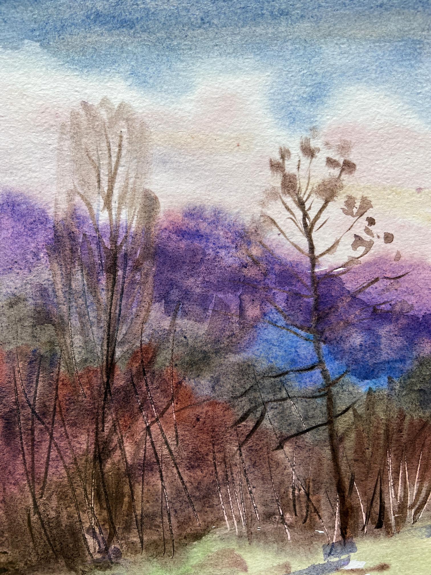 Gouache painting Autumn moment 