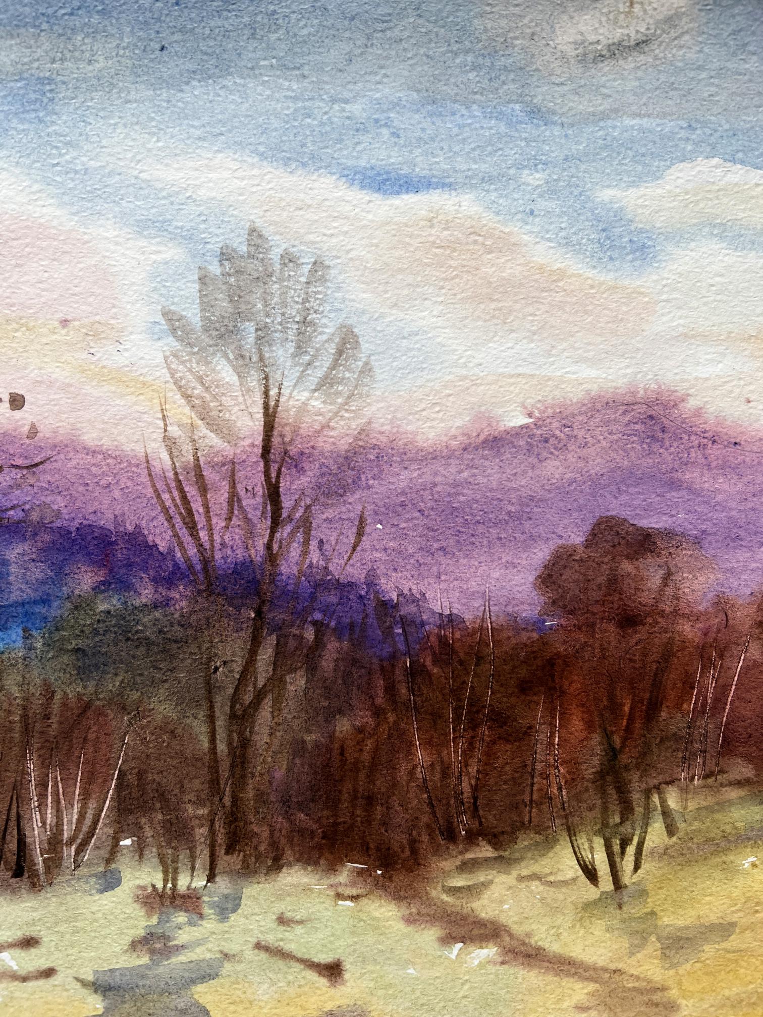 Gouache painting Autumn Nature Landscape 