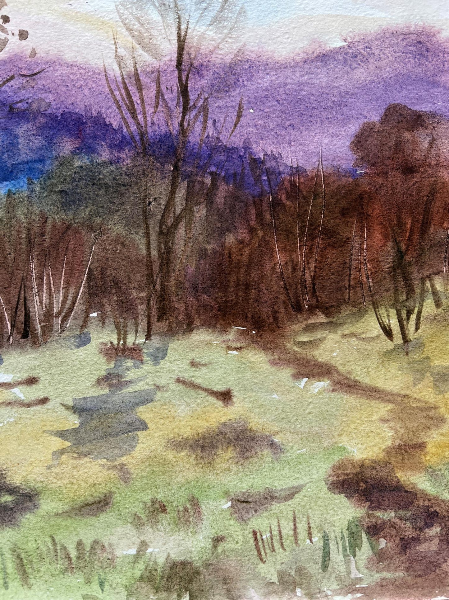 Gouache painting Landscape 