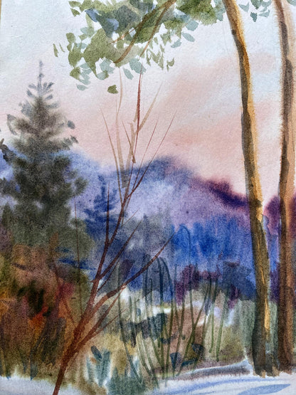 Gouache painting Landscape 