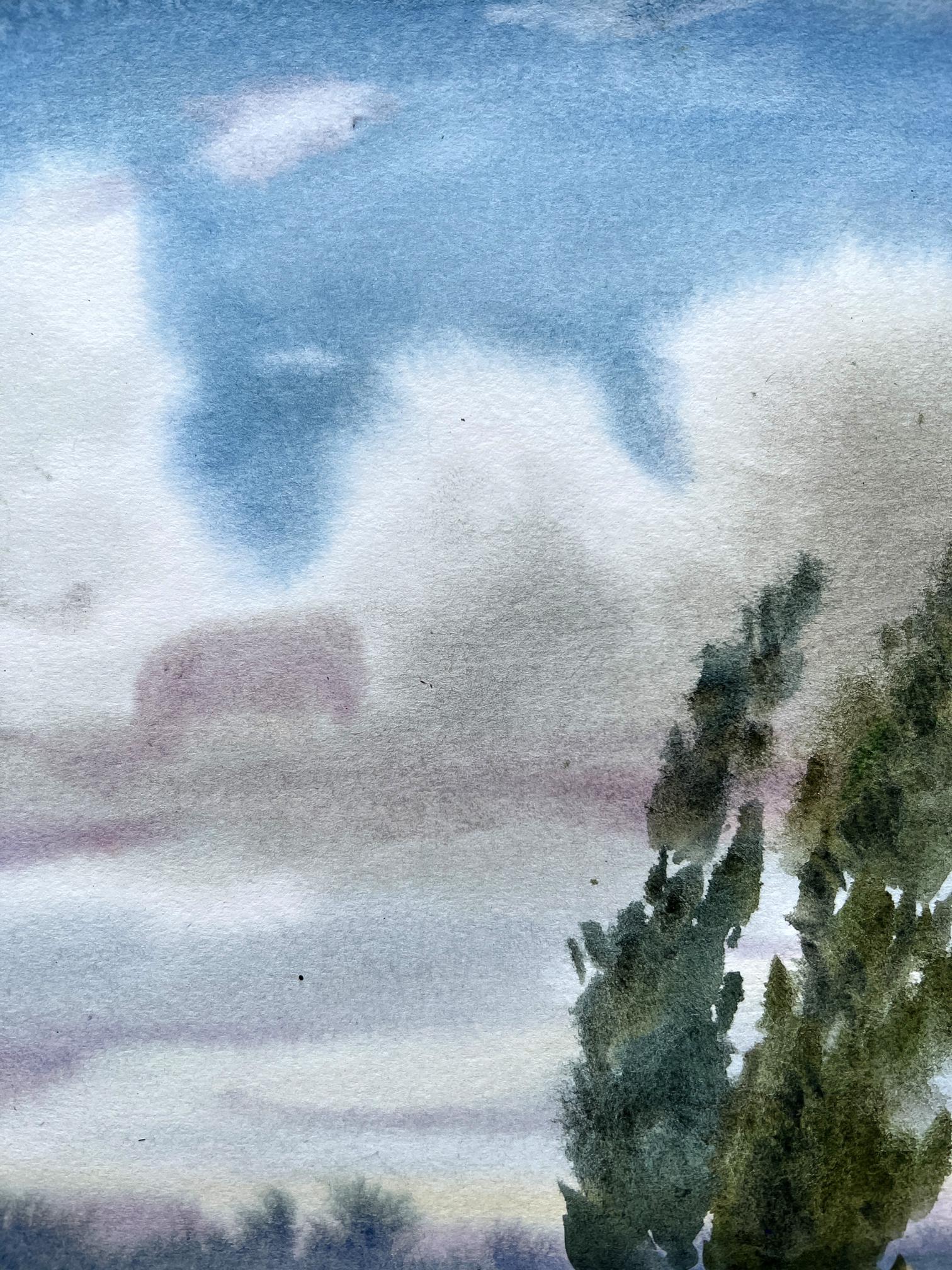 Watercolor painting Nature Landscape 