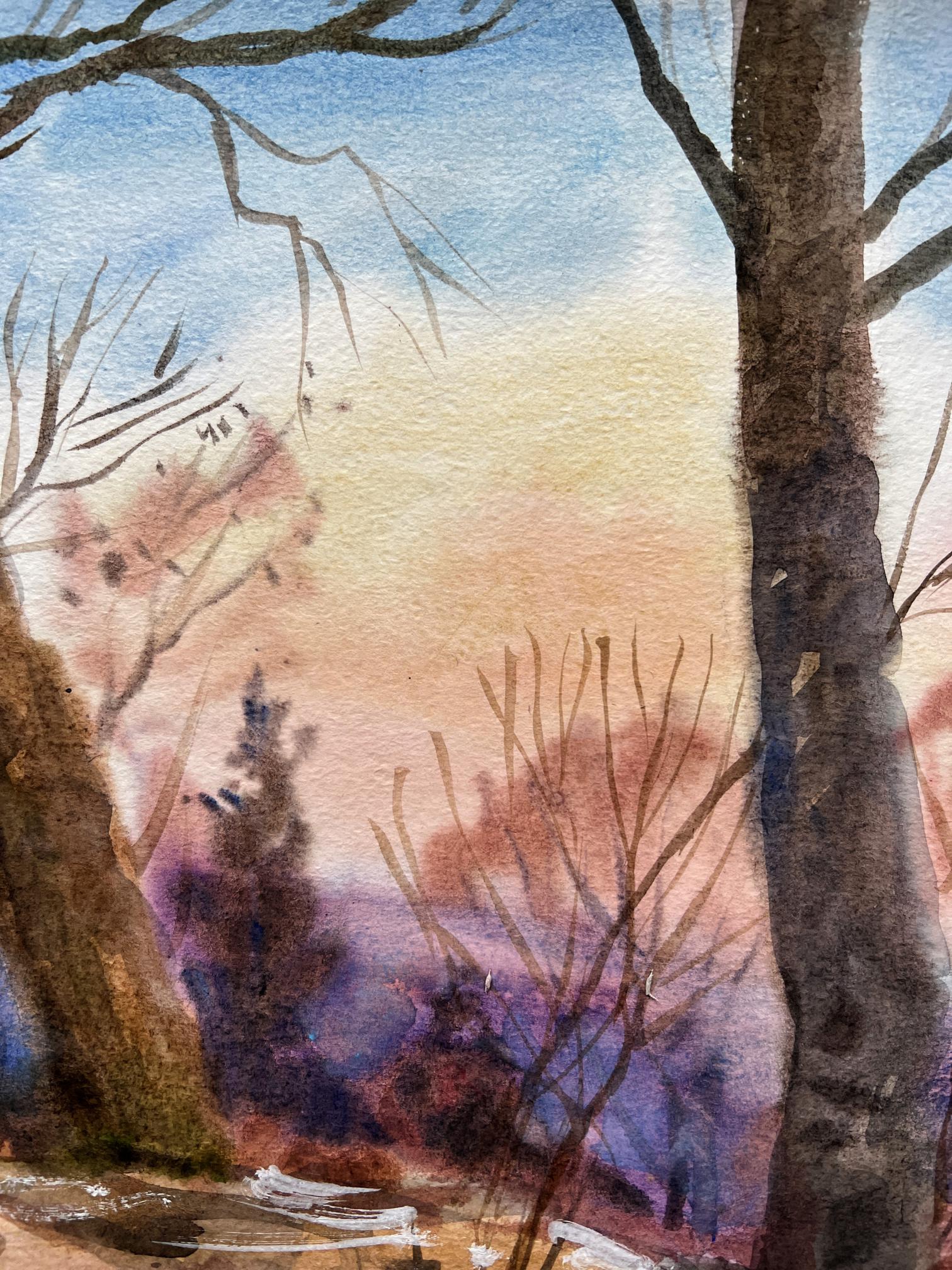 Gouache painting Nature Landscape 