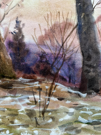 Gouache painting Landscape 