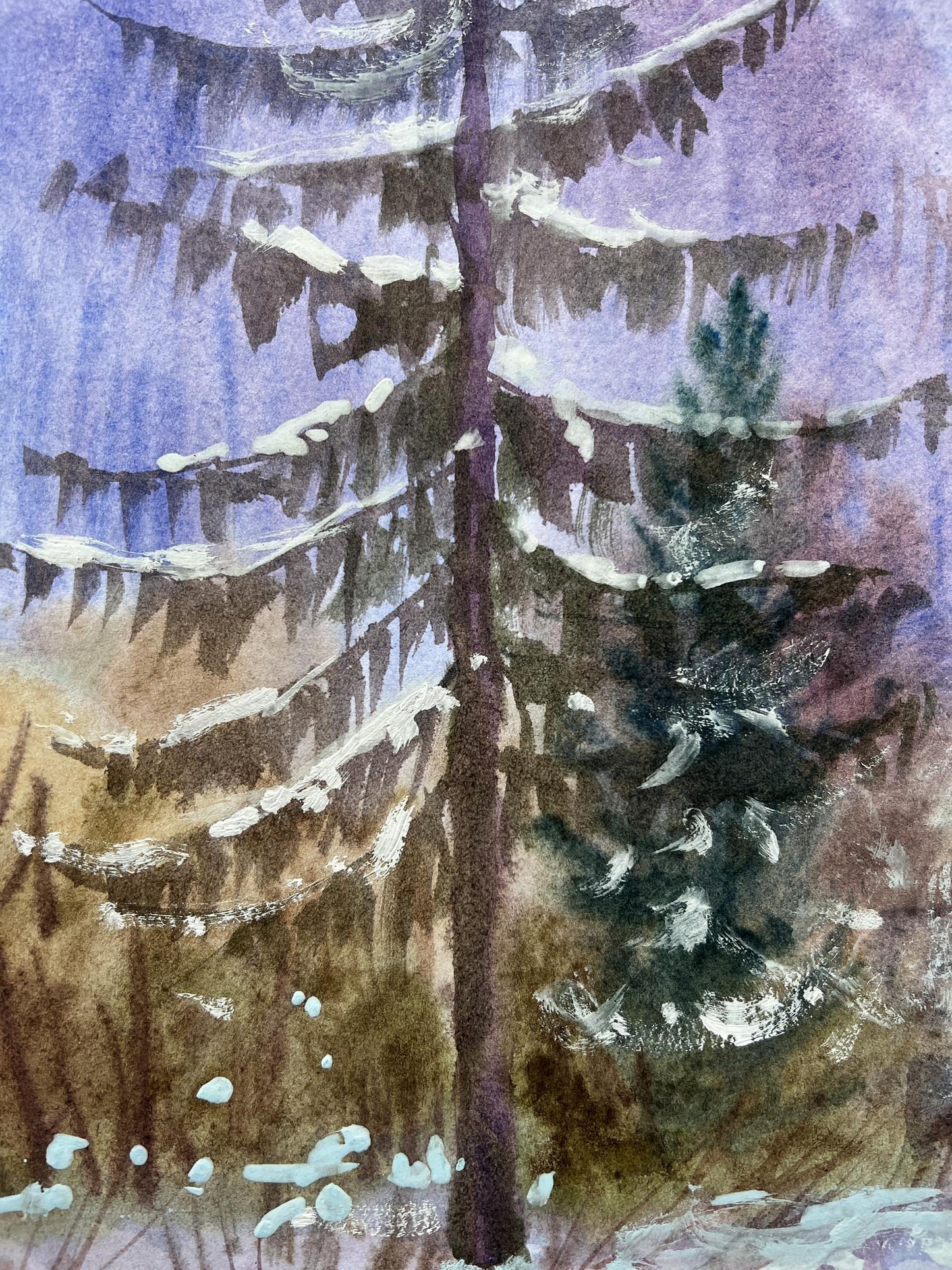 Gouache painting Landscape 