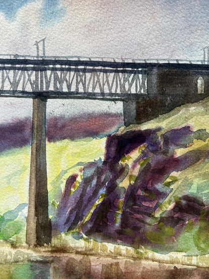 Watercolor painting Cityscape
