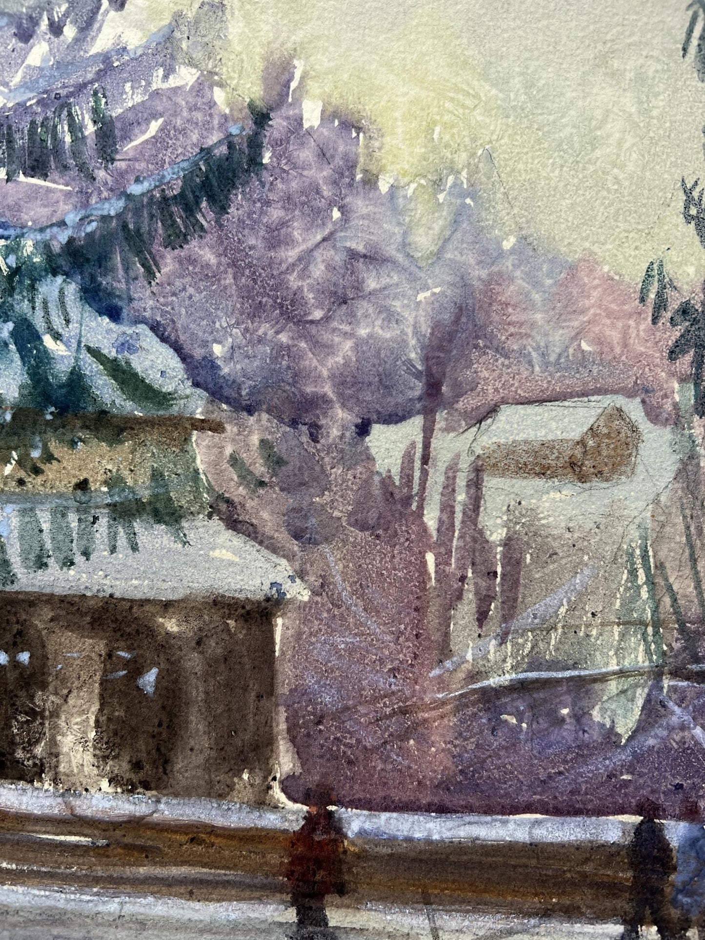 Watercolor painting Landscape 