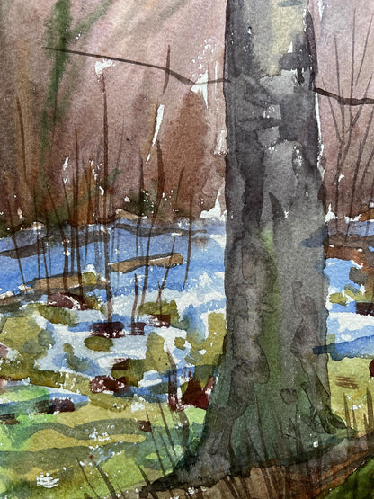 Watercolor painting Landscape 