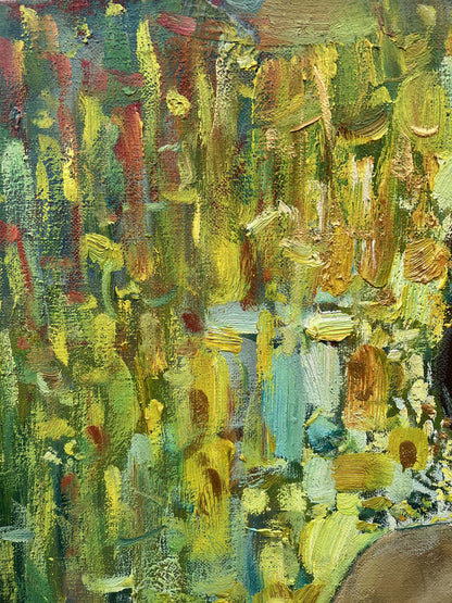 Oil painting Evening nature 
