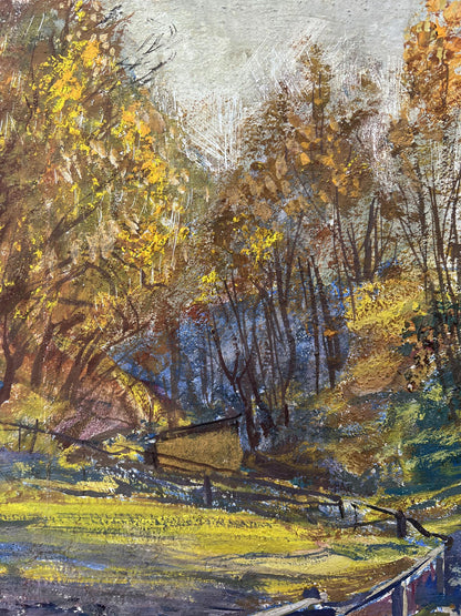 Tempera painting Windmill 
