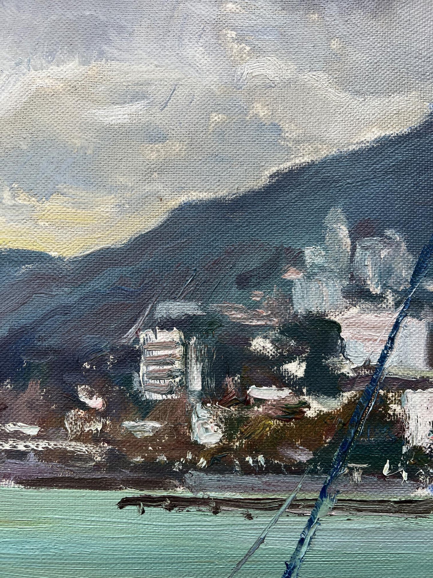 Oil painting City Seascape