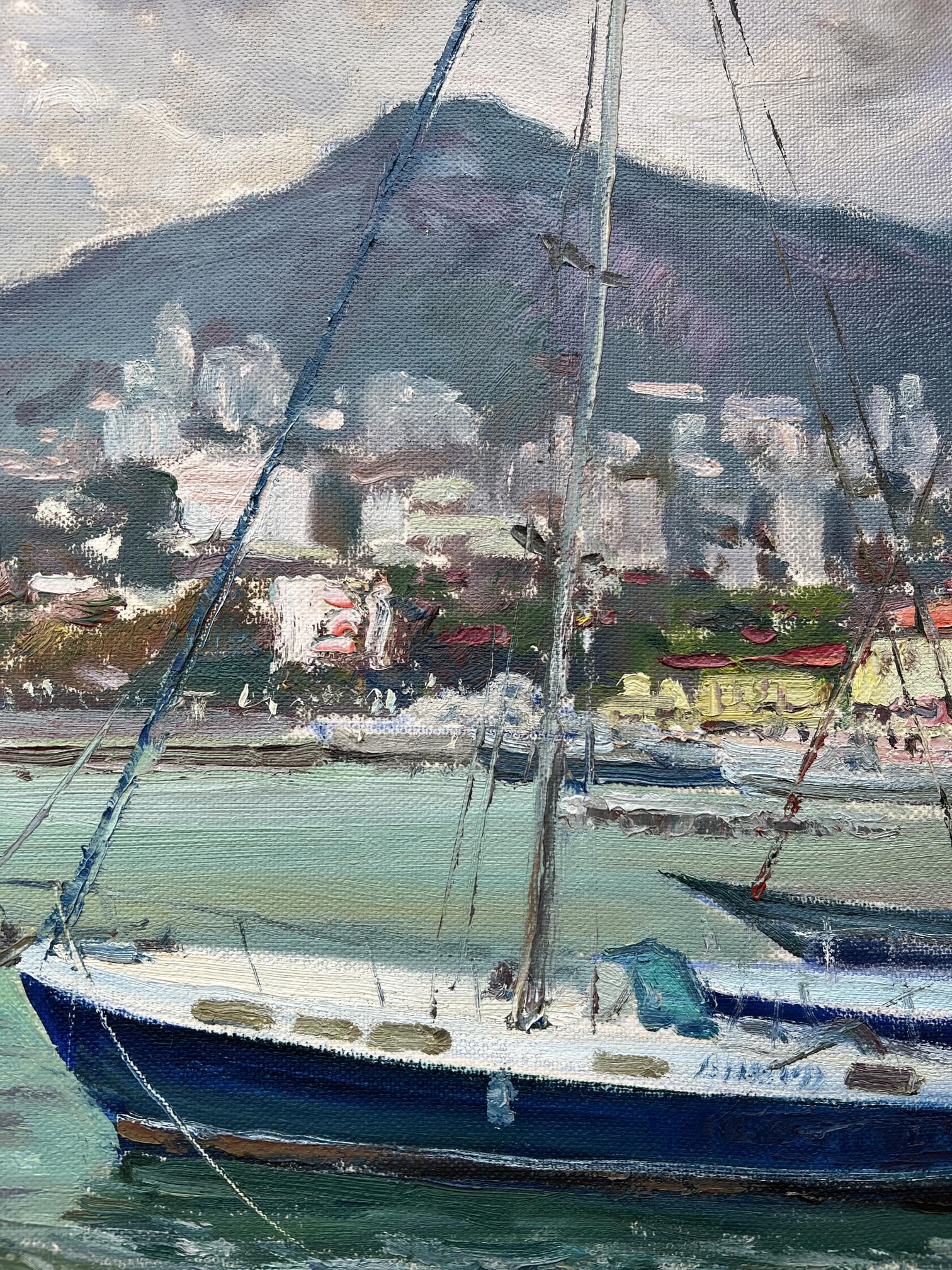 Oil painting Mountain Seascape