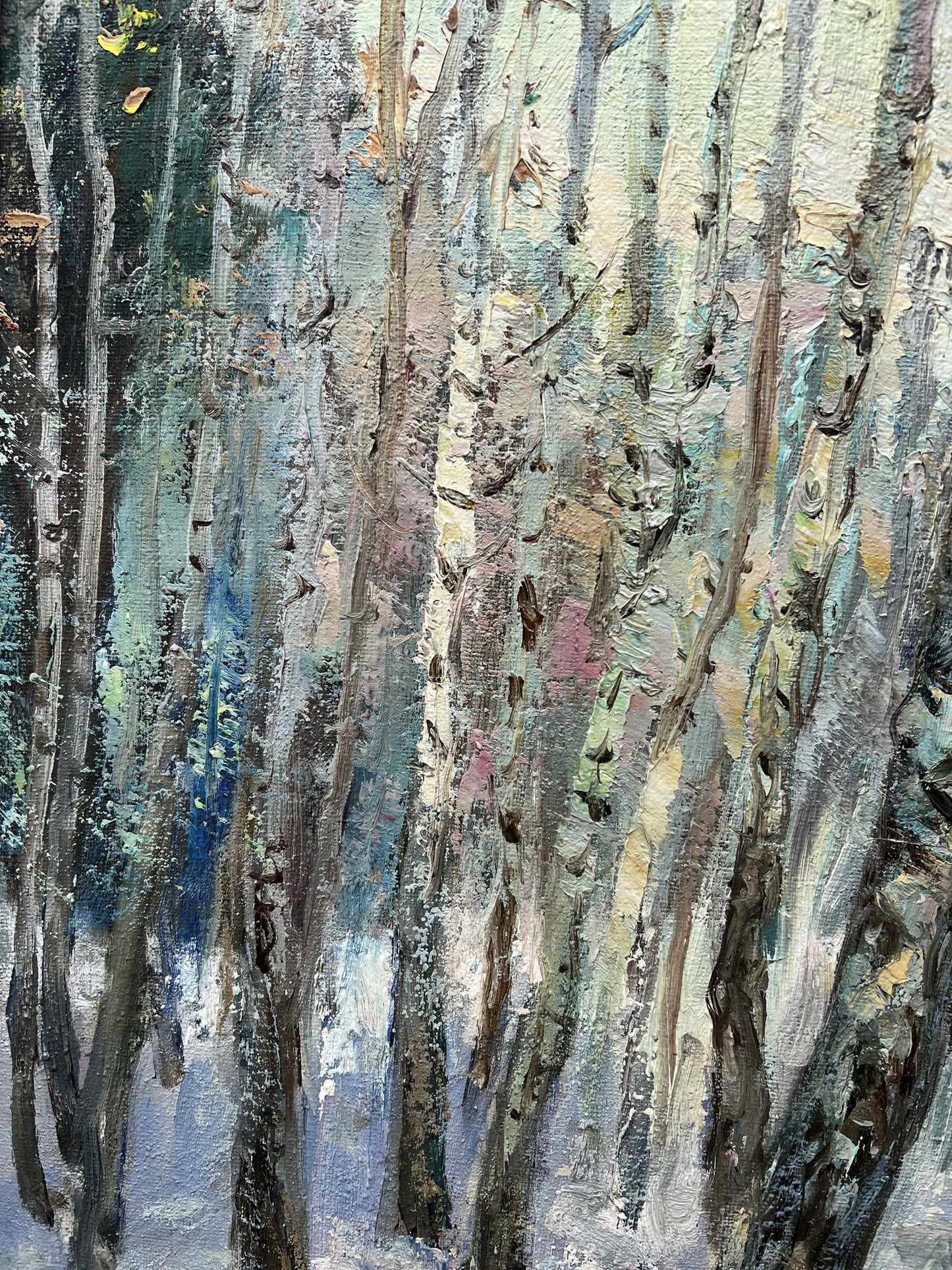 Oil painting Winter Nature Landscape 