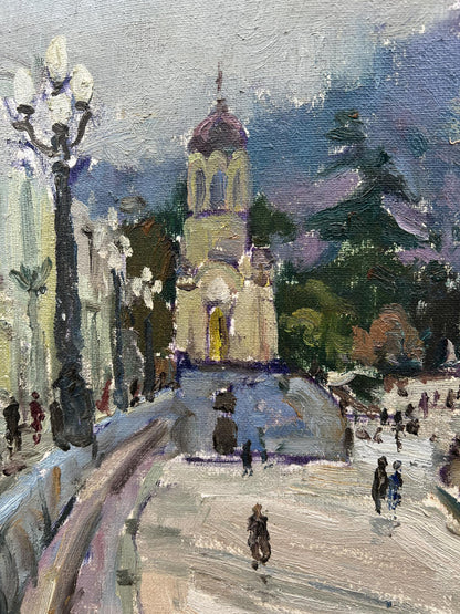 Oil painting Embankment 