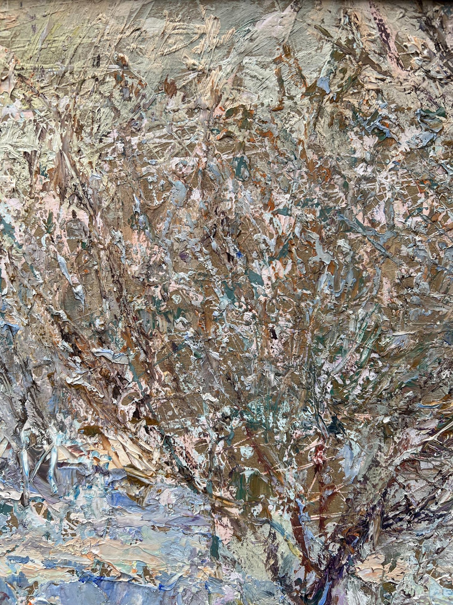Oil painting  Winter Nature Landscape 