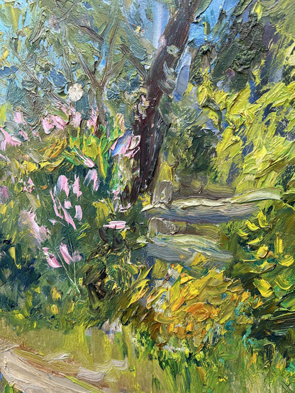 Oil painting Village Nature Landscape 