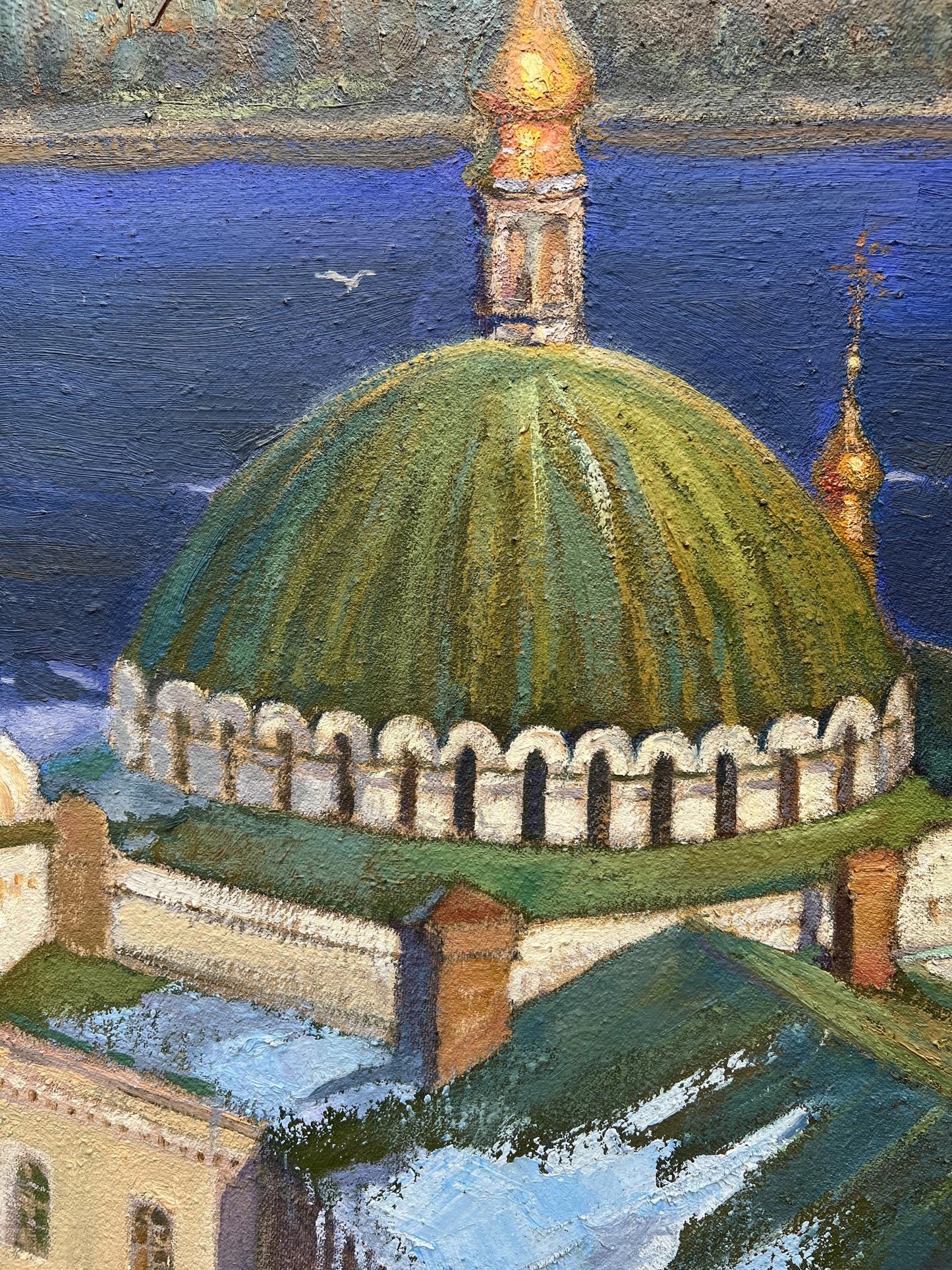 Oil painting March city 