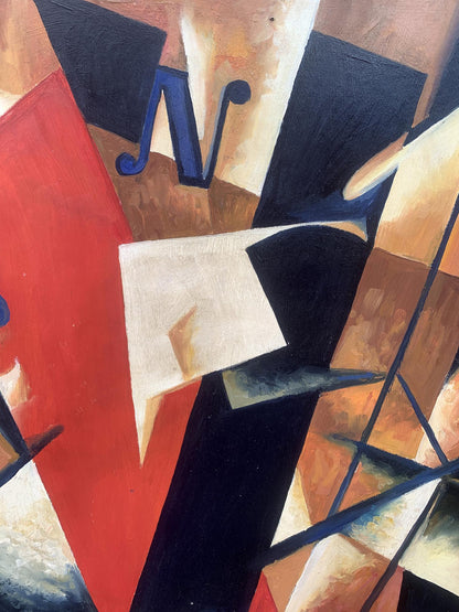 Abstract Cubic Mood oil painting by Victor Konotopsky, Lyubov Popova inspired
