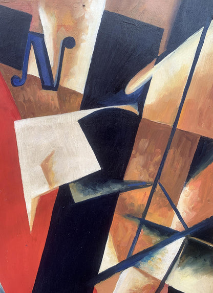 Abstract geometric oil painting Cubic mood by Victor Konotopsky