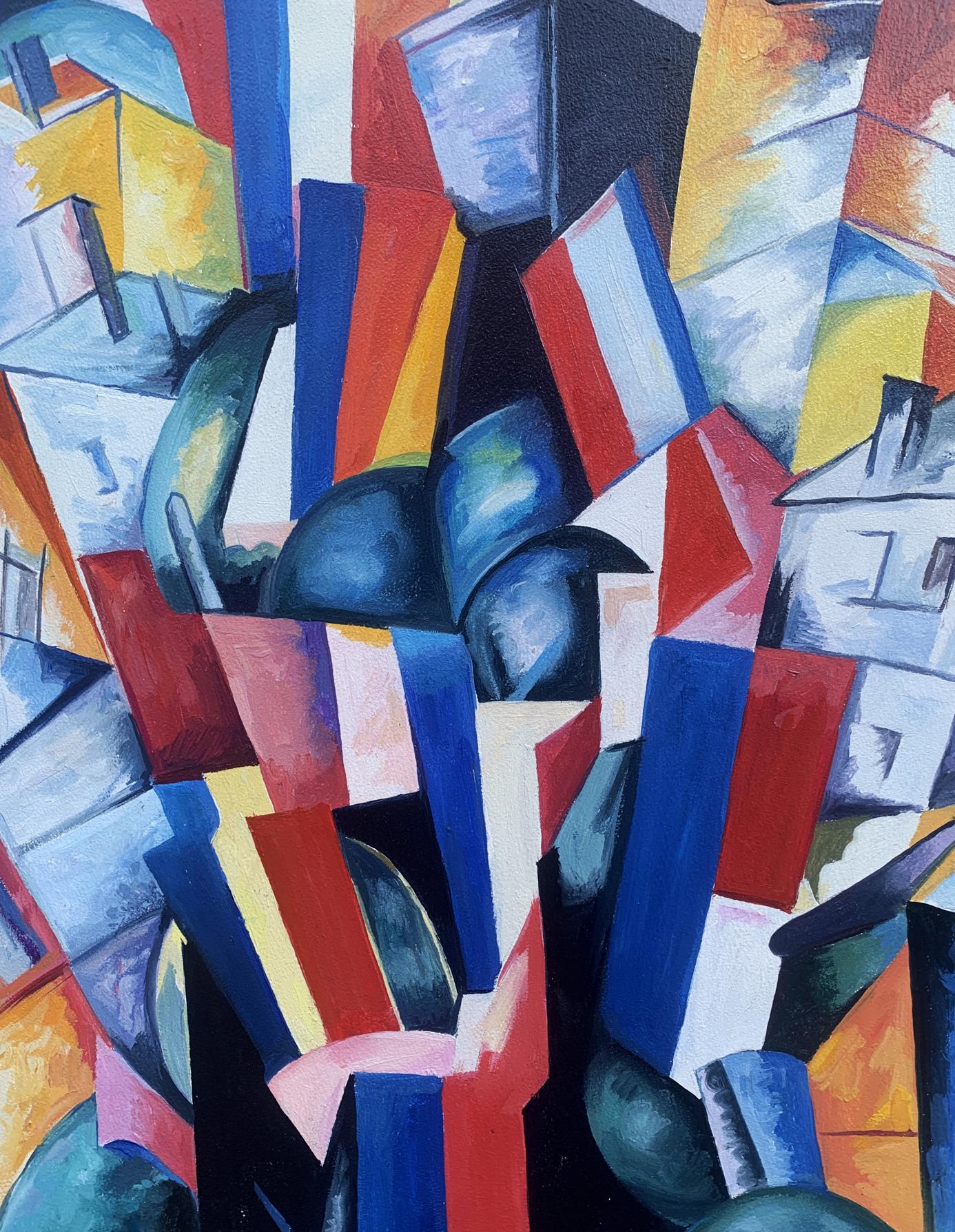 Vibrant abstract oil painting Geometry of Life by Victor Konotopsky