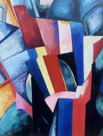 Abstract oil painting Geometry of Life by Victor Konotopsky