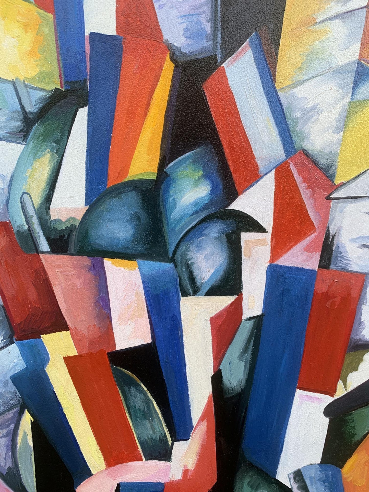 Vibrant abstract oil painting Geometry of Life by Victor Konotopsky