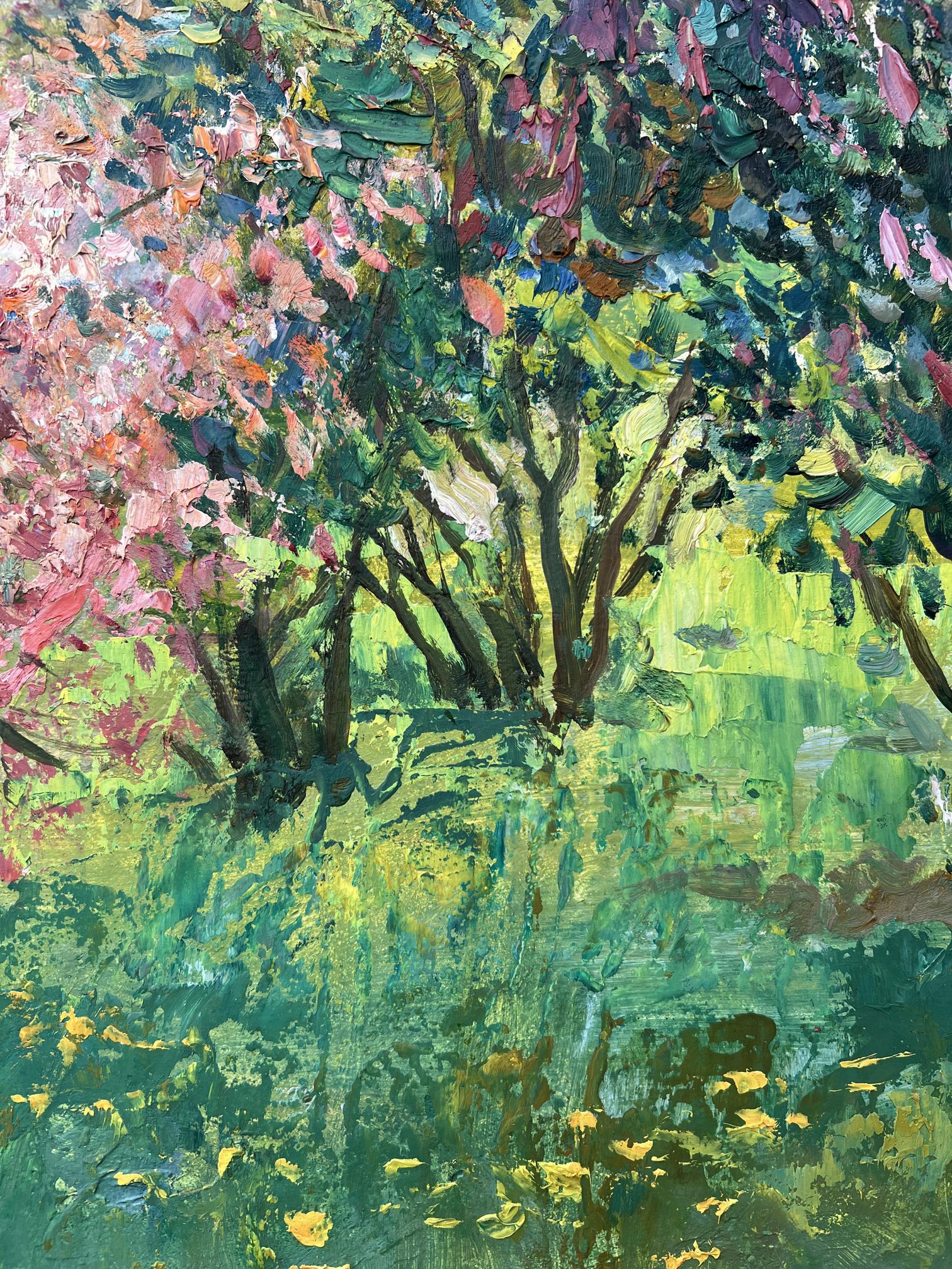 Oil painting Lilac Landscape 