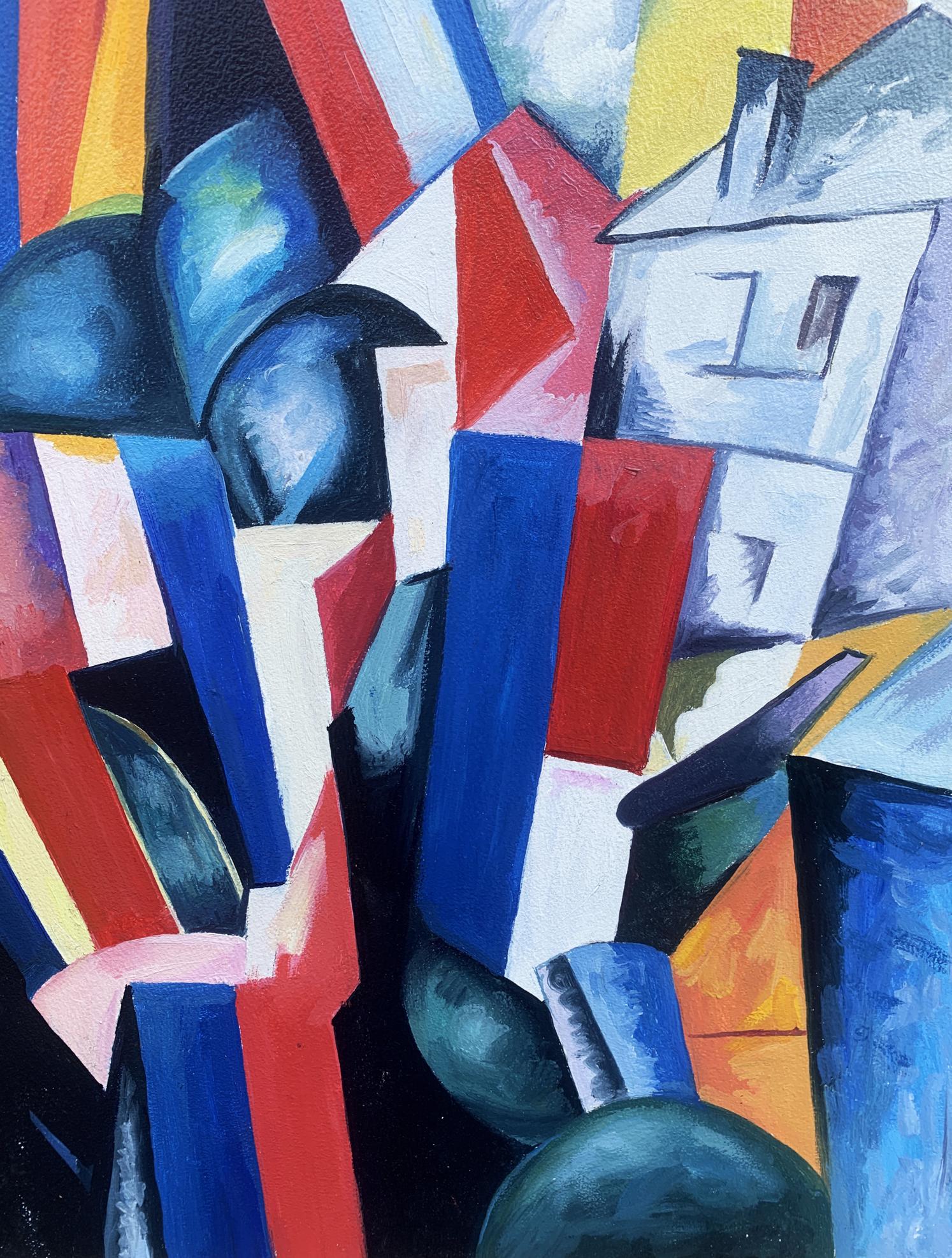 Vibrant abstract oil painting Geometry of Life by Victor Konotopsky