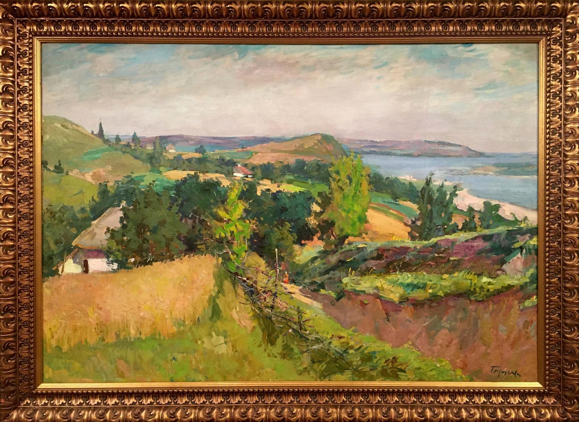 Oil painting of village landscape by Glushchenko Nikolai Petrovich