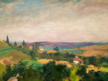 Oil painting by Glushchenko Nikolai Petrovich: vibrant impressionist landscape
