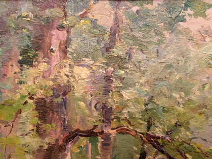 Oil painting of dense forest by Shishko Sergey Fedorovich