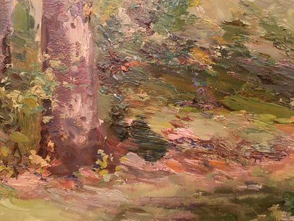 Oil painting of dense forest by Shishko Sergey Fedorovich