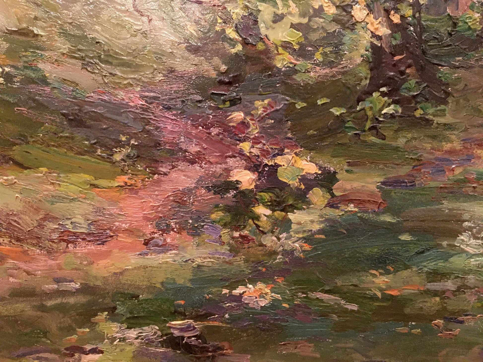 Impressionistic oil painting of dense forest by Shishko Sergey Fedorovich
