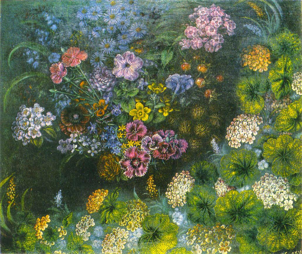 Kateryna Bilokur vibrant Ukrainian floral painting