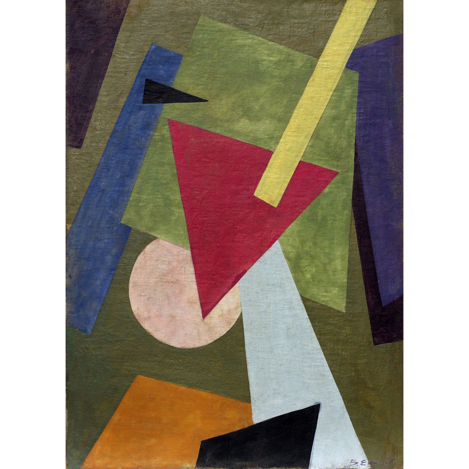 Vasyl Yermilov original Ukrainian avant-garde geometric painting