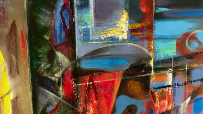 Abstract oil painting City view Borisovich Tarabanov